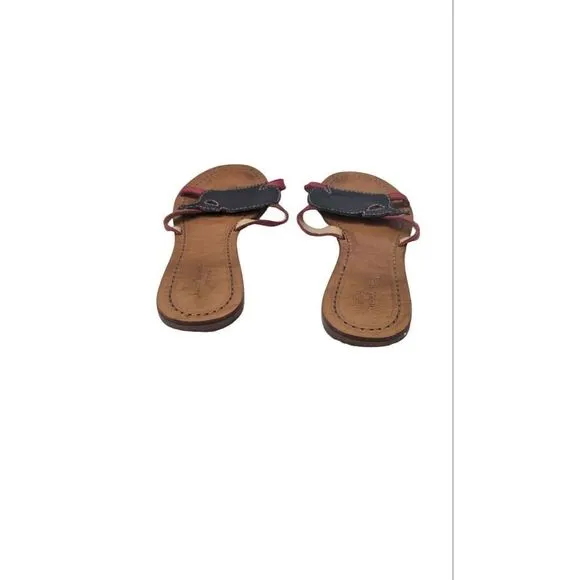 Kate Spade New York Womens Slides Sandals Blue Whale Leather Flat Open Toe 8M