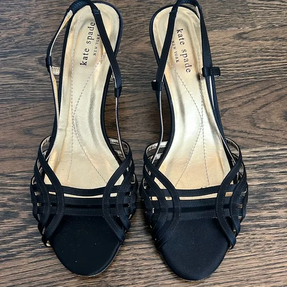 Kate Spade strappy black heels size 9