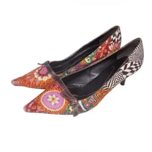 Kate Spade Vintage Suede Pointed Toe Pattermed Pumps, Size 9.5