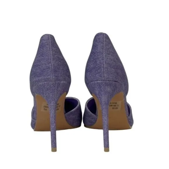 KAYLEEN / Net-26 / Purple / Rhinestone / Pointed-Toe High Heels / Elegant Formal