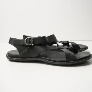Keen Alman Slingback Sandals Black Leather Shoes Womens 8 Ankle Strap Gladiator