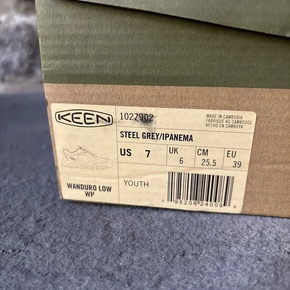 KEEN Big Kid’s Wanduro Shoes Size 7 Waterproof Hiking Trail Sneakers