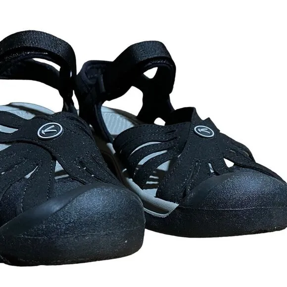 Keen Rose Slingback Sandals Shoes Black/Neutral Gray 1008783 Women's Size 9.5