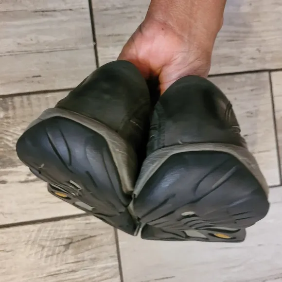 KEEN Toyah Women's 6.5 black gray waterproof leather lace-up outdoors shoes