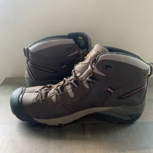 KEEN Waterproof Leather Hiking Boots Trail Walking Shoes Brown Mens Size 13