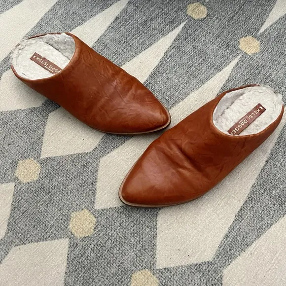 Kelsi Dagger Brooklyn Sail Shearling-Lined Mules