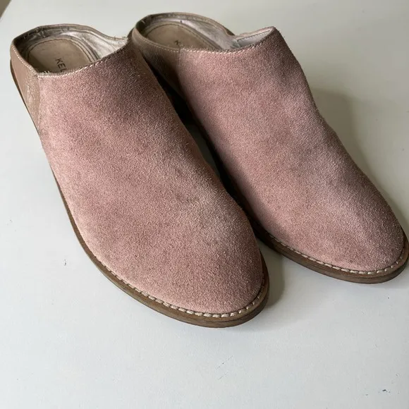 Kelsi Dagger Slip On Pink Suede Leather Mules Booties Western Bohemian Boho 6.5
