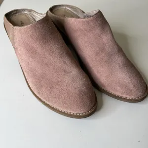 Kelsi Dagger Slip On Pink Suede Leather Mules Booties Western Bohemian Boho 6.5