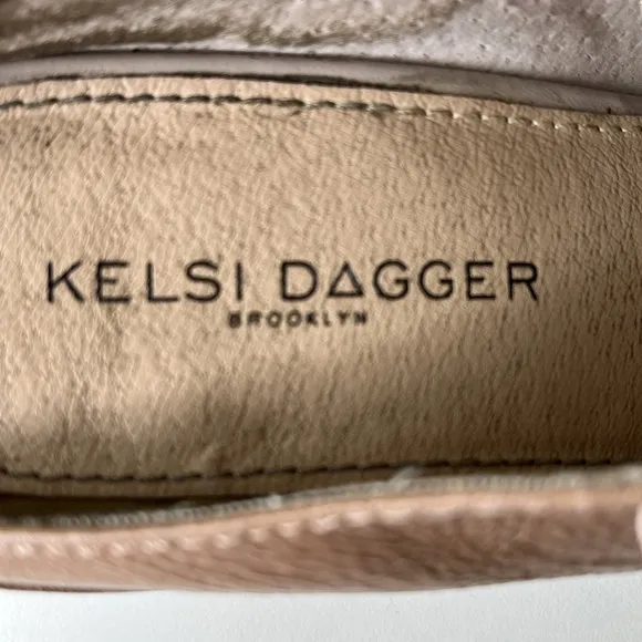 Kelsi Dagger Slip On Pink Suede Leather Mules Booties Western Bohemian Boho 6.5