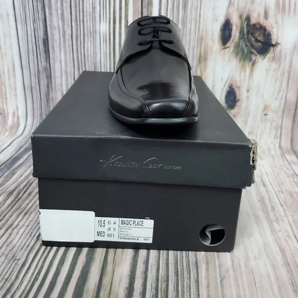 𝅺Kenneth Cole Black Leather Magic Place Oxfords