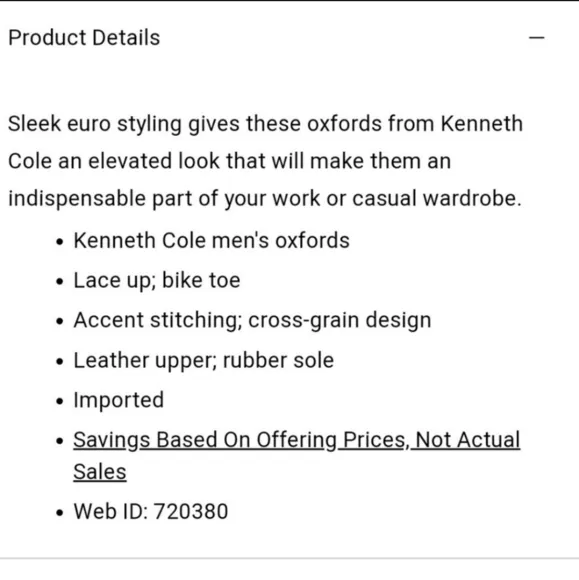 𝅺Kenneth Cole Black Leather Magic Place Oxfords
