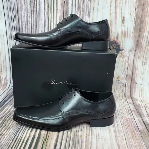 𝅺Kenneth Cole Black Leather Magic Place Oxfords