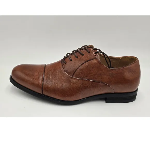 Kenneth Cole Reaction Kylar Oxfords Brown Lace Up Cap Toe Shoe Men's 7W
