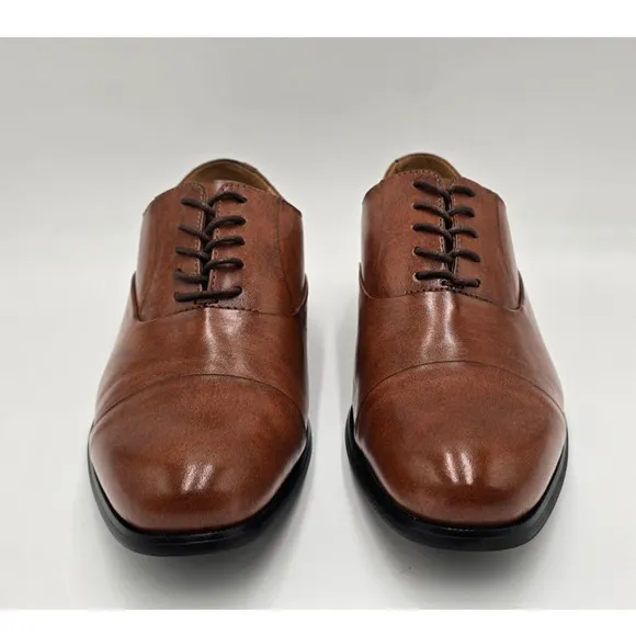 Kenneth Cole Reaction Kylar Oxfords Brown Lace Up Cap Toe Shoe Men's 7W