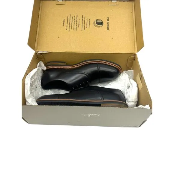 KENNETH COLE REACTION Men's Klay Flex Cap-Toe Oxfords Dress Shoes Black