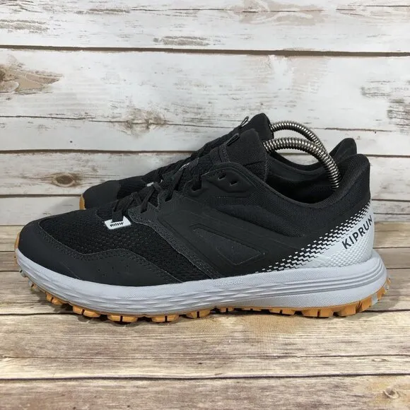 Kiprun TR2 Trail Running Shoes Mens Size 9.5 Athletic Training Black Grey