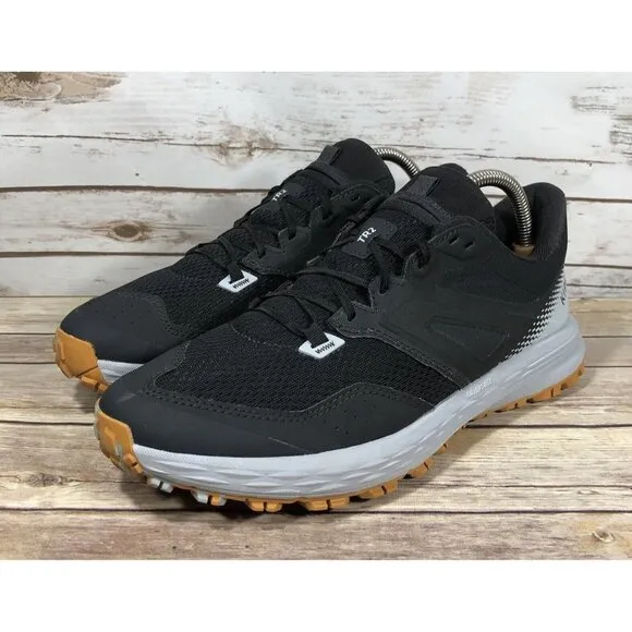 Kiprun TR2 Trail Running Shoes Mens Size 9.5 Athletic Training Black Grey