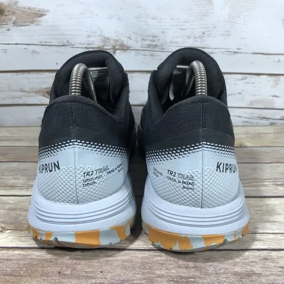 Kiprun TR2 Trail Running Shoes Mens Size 9.5 Athletic Training Black Grey