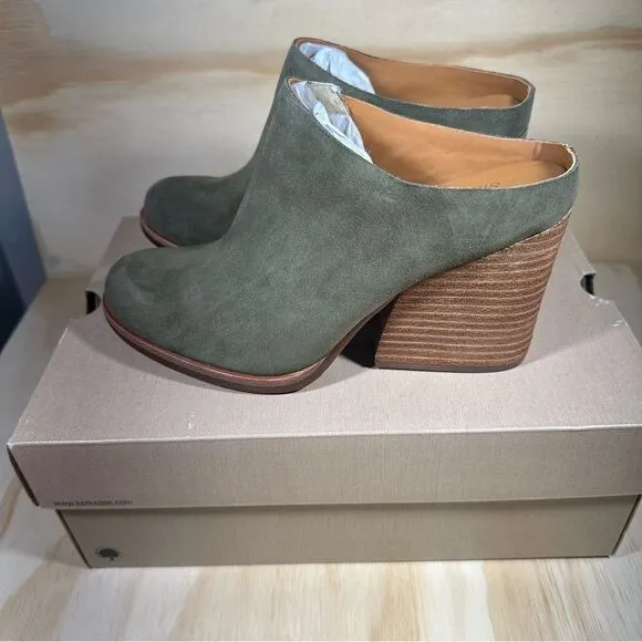 Kork Ease Challis Green Suede Mules Shoes Women’s Size 7.5 New in Box