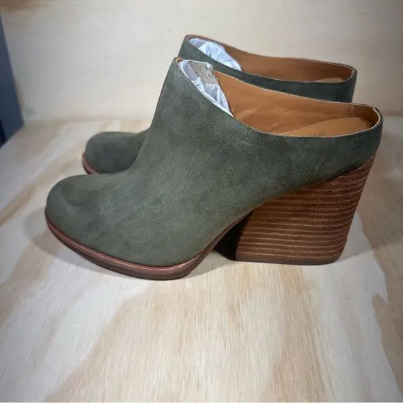 Kork Ease Challis Green Suede Mules Shoes Women’s Size 7.5 New in Box
