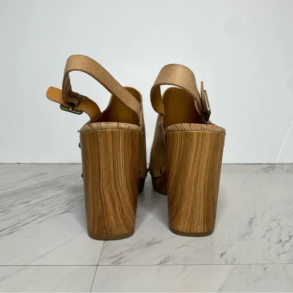 Kork Ease Darby Tan Leather Heeled Clog 10M