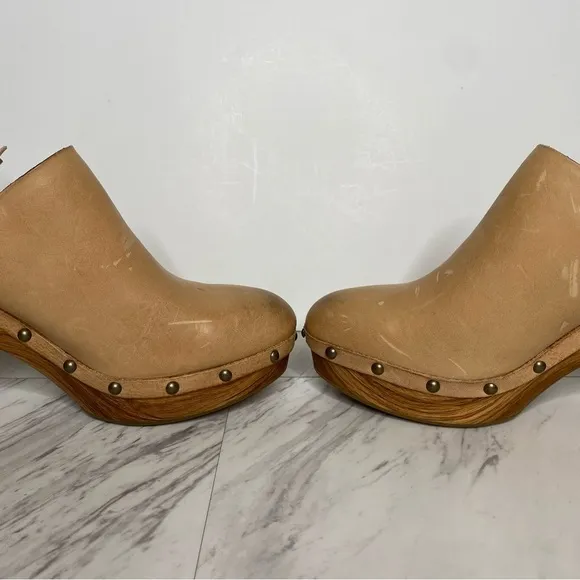 Kork Ease Darby Tan Leather Heeled Clog 10M