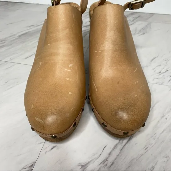 Kork Ease Darby Tan Leather Heeled Clog 10M