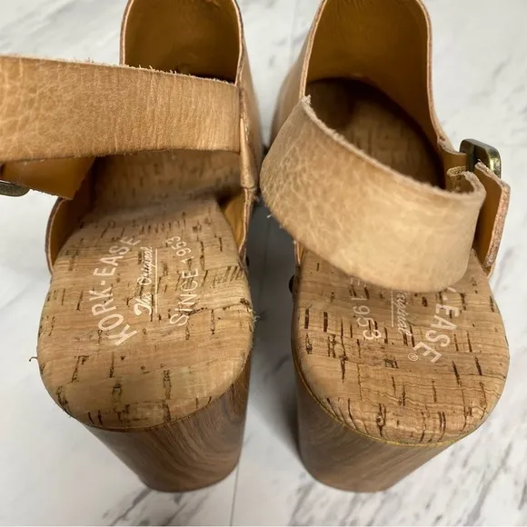 Kork Ease Darby Tan Leather Heeled Clog 10M