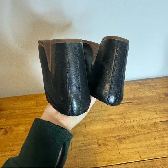 Kork Ease Sagano Mules Black Leather Open Heel Slip Ons Size 8