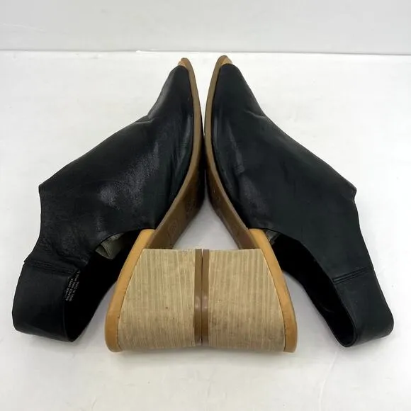 Korks by Kork Ease Cayleigh Black Leather Open Toe Mules