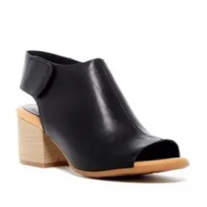 Korks by Kork Ease Cayleigh Black Leather Open Toe Mules