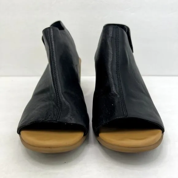 Korks by Kork Ease Cayleigh Black Leather Open Toe Mules