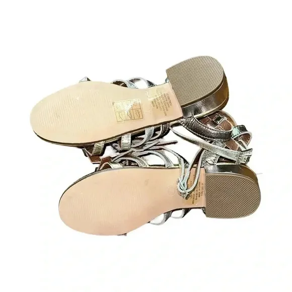 Kurt Geiger London Mini Piera Strappy Sandal Metal Size 2