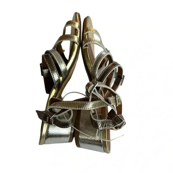 Kurt Geiger London Mini Piera Strappy Sandal Metal Size 2