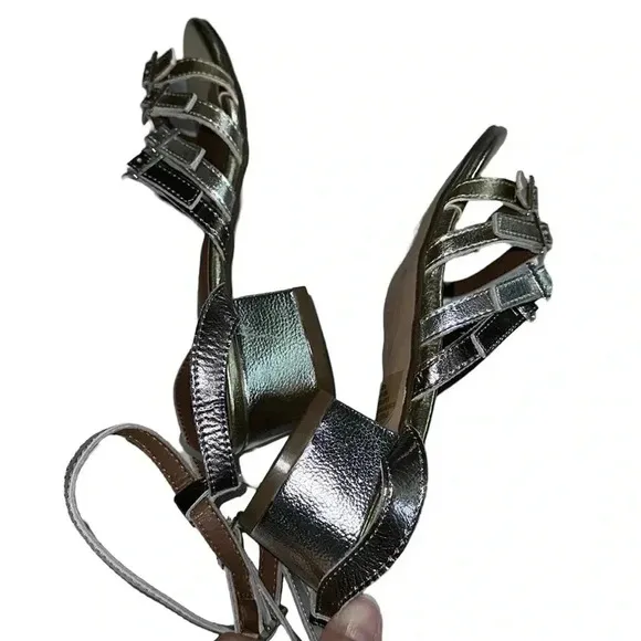 Kurt Geiger London Mini Piera Strappy Sandal Metal Size 2