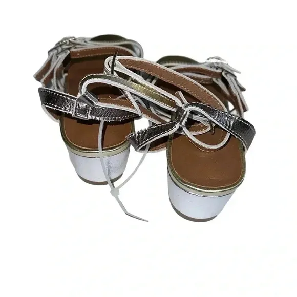 Kurt Geiger London Mini Piera Strappy Sandal Metal Size 2