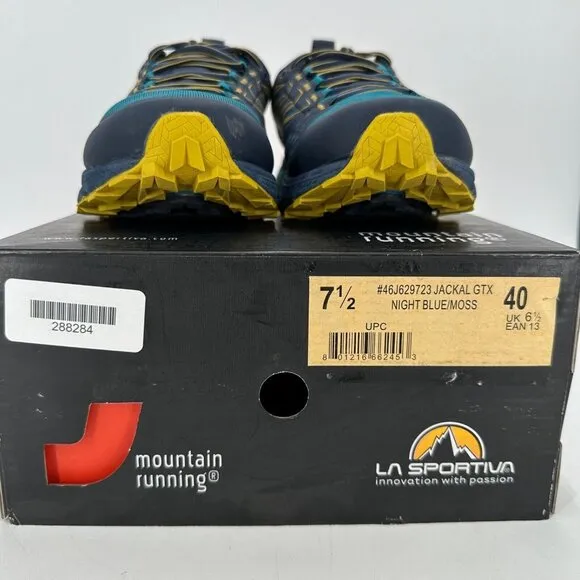 La Sportiva Men's Jackal GTX Trail Running Shoes sz 7.5 EU 40 Mountain Night Blu