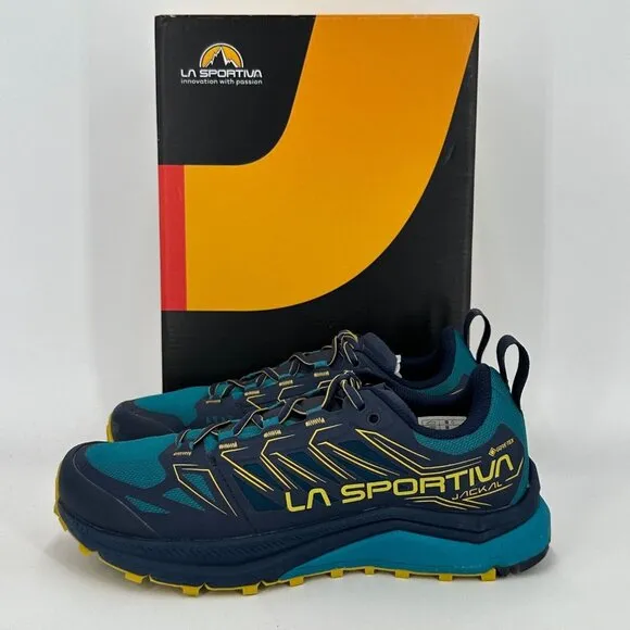 La Sportiva Men's Jackal GTX Trail Running Shoes sz 7.5 EU 40 Mountain Night Blu