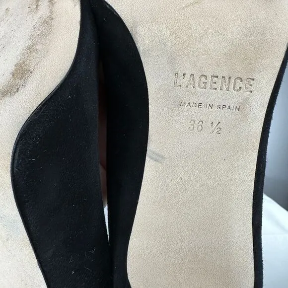 L'Agence High Heels Size (US-5.5) Pointed toe, 3.25&quot; Platform in Black Color