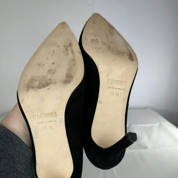L'Agence High Heels Size (US-5.5) Pointed toe, 3.25&quot; Platform in Black Color