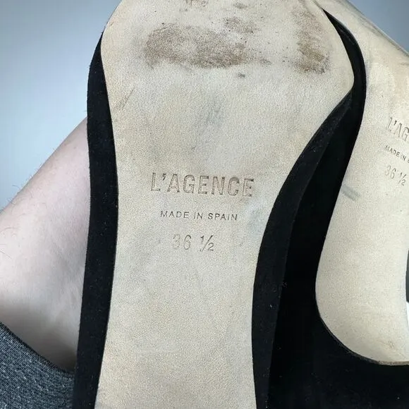 L'Agence High Heels Size (US-5.5) Pointed toe, 3.25&quot; Platform in Black Color