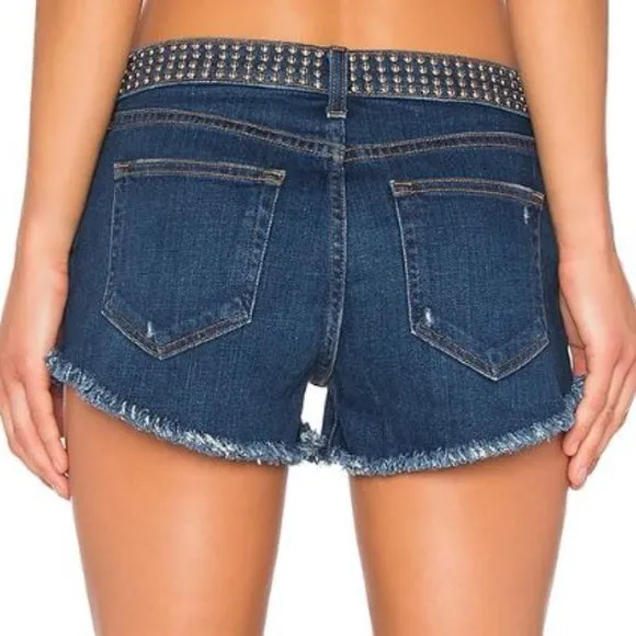 L'agence Zoe Perfect Authentique Studded Distressed Short Size 24 NWT