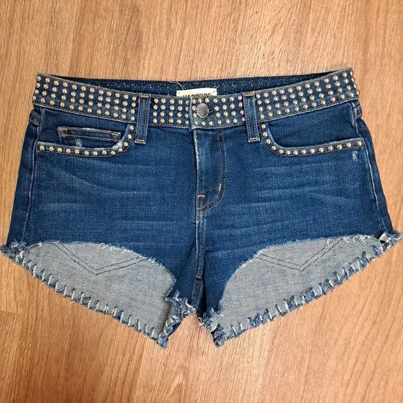 L'agence Zoe Perfect Authentique Studded Distressed Short Size 24 NWT
