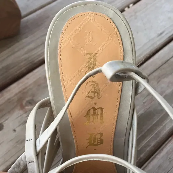 L.A.M.B Strappy ‎ Sandal Heels Taupe