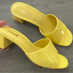 Larroude Brigitte Patent Leather Mules Size 7 NWOT