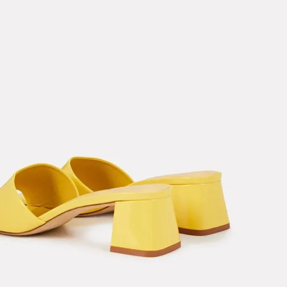 Larroude Brigitte Patent Leather Mules Size 7 NWOT