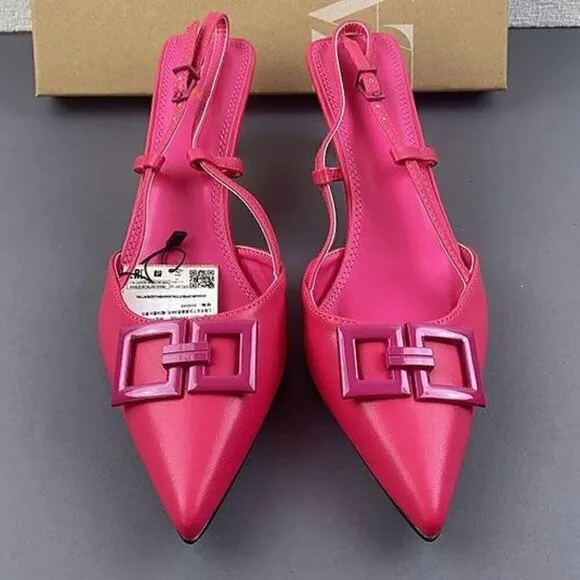 LAST ONE!!! VLTN INSPIRED!!! ZARA Pointed Toe Leather Heels
