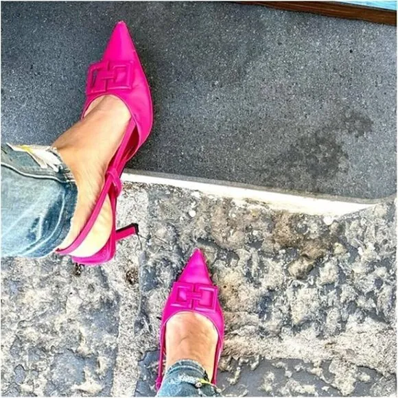 LAST ONE!!! VLTN INSPIRED!!! ZARA Pointed Toe Leather Heels