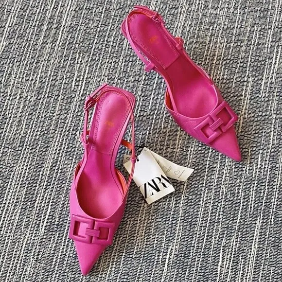 LAST ONE!!! VLTN INSPIRED!!! ZARA Pointed Toe Leather Heels