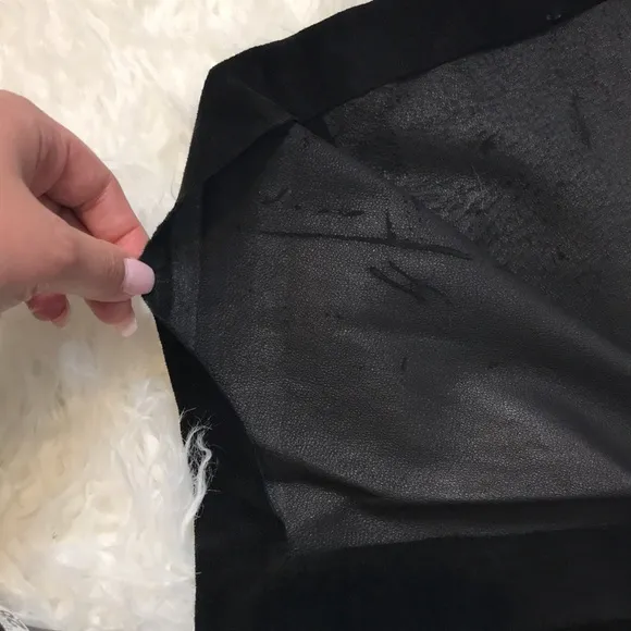 Lauren Ralph Lauren Black Long Maxi Suede Skirt 8P